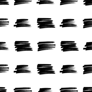 Koyu elle çizilmiş kusursuz desen beyaz arka planda karalama lekesi. Soyut grunge dokusu. Vektör illüstrasyonu