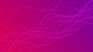 Dalga ışınlarıyla soyut eğimli arkaplan. Hareket bulanık beyaz kıvrımlı soyut pembe eğimli arkaplan. Başlık pankartı. Parlak soyut sunum arkaplanı. Vektör illüstrasyonu