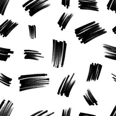 Koyu elle çizilmiş kusursuz desen beyaz arka planda karalama lekesi. Soyut grunge dokusu. Vektör illüstrasyonu