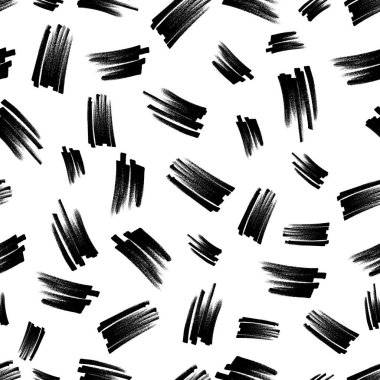 Koyu elle çizilmiş kusursuz desen beyaz arka planda karalama lekesi. Soyut grunge dokusu. Vektör illüstrasyonu