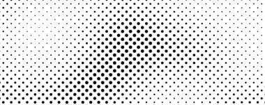 Noktalı arka plan. Çizgi roman tarzında siyah ve beyaz pop sanatları. Tek renkli nokta dokusu. Vektör illüstrasyonu