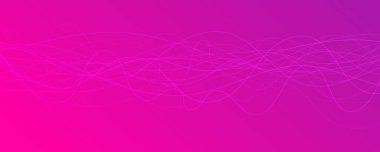 Dalga ışınlarıyla soyut eğimli arkaplan. Hareket bulanık beyaz kıvrımlı soyut pembe eğimli arkaplan. Başlık pankartı. Parlak soyut sunum arkaplanı. Vektör illüstrasyonu