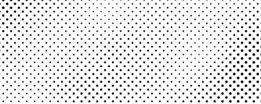 Noktalı arka plan. Çizgi roman tarzında siyah ve beyaz pop sanatları. Tek renkli nokta dokusu. Vektör illüstrasyonu