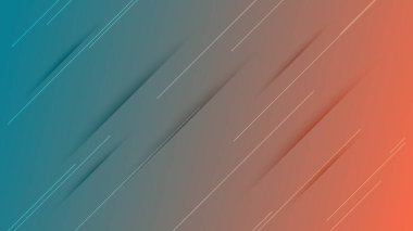 Çizgiler ve gölgelerle soyut yeşil ve turuncu gradyan. Başlık pankartı. Parlak soyut sunum arkaplanı. Vektör illüstrasyonu