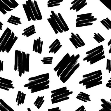 Koyu elle çizilmiş kusursuz desen beyaz arka planda karalama lekesi. Soyut grunge dokusu. Vektör illüstrasyonu