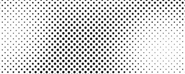 Noktalı arka plan. Çizgi roman tarzında siyah ve beyaz pop sanatları. Tek renkli nokta dokusu. Vektör illüstrasyonu
