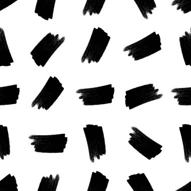 Koyu elle çizilmiş kusursuz desen beyaz arka planda karalama lekesi. Soyut grunge dokusu. Vektör illüstrasyonu