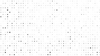 Kareli soyut geometrik arkaplan. Beyaz üzerine gri pikseller ve boş alan. Dijital iş arkaplanı. Vektör illüstrasyonu