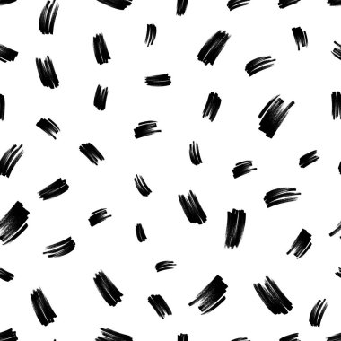 Koyu elle çizilmiş kusursuz desen beyaz arka planda karalama lekesi. Soyut grunge dokusu. Vektör illüstrasyonu