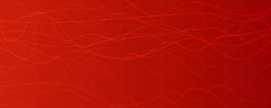 Dalga ışınlarıyla soyut eğimli arkaplan. Hareket bulanık beyaz kıvrımlı soyut kırmızı eğimli arkaplan. Başlık pankartı. Parlak soyut sunum arkaplanı. Vektör illüstrasyonu