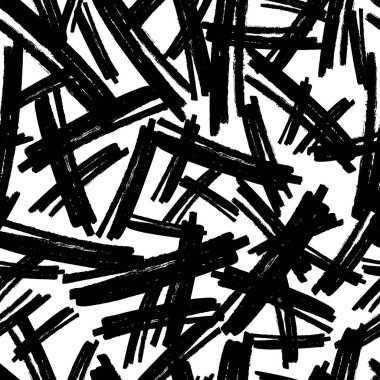 Koyu elle çizilmiş kusursuz desen beyaz arka planda karalama lekesi. Soyut grunge dokusu. Vektör illüstrasyonu