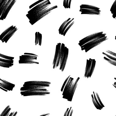 Koyu elle çizilmiş kusursuz desen beyaz arka planda karalama lekesi. Soyut grunge dokusu. Vektör illüstrasyonu