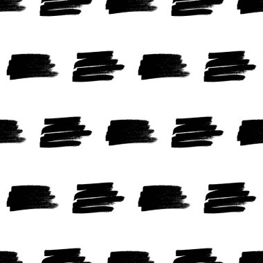 Koyu elle çizilmiş kusursuz desen beyaz arka planda karalama lekesi. Soyut grunge dokusu. Vektör illüstrasyonu