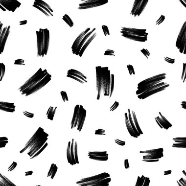 Koyu elle çizilmiş kusursuz desen beyaz arka planda karalama lekesi. Soyut grunge dokusu. Vektör illüstrasyonu