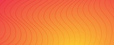 Yarım ton arkaplan ve akıcı noktalar. Turuncu soyut dalga dokusu. Vektör illüstrasyonu