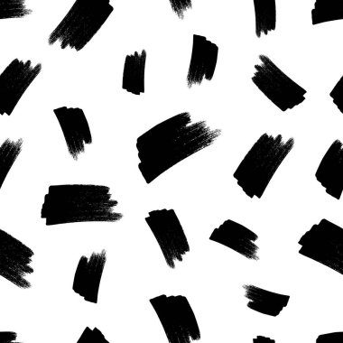 Koyu elle çizilmiş kusursuz desen beyaz arka planda karalama lekesi. Soyut grunge dokusu. Vektör illüstrasyonu