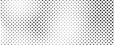 Noktalı arka plan. Çizgi roman tarzında siyah ve beyaz pop sanatları. Tek renkli nokta dokusu. Vektör illüstrasyonu