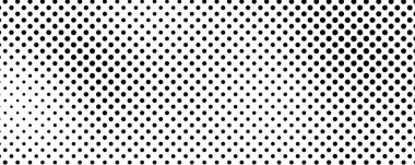 Noktalı arka plan. Çizgi roman tarzında siyah ve beyaz pop sanatları. Tek renkli nokta dokusu. Vektör illüstrasyonu