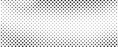 Noktalı arka plan. Çizgi roman tarzında siyah ve beyaz pop sanatları. Tek renkli nokta dokusu. Vektör illüstrasyonu