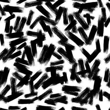 Koyu elle çizilmiş kusursuz desen beyaz arka planda karalama lekesi. Soyut grunge dokusu. Vektör illüstrasyonu