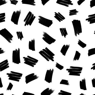 Koyu elle çizilmiş kusursuz desen beyaz arka planda karalama lekesi. Soyut grunge dokusu. Vektör illüstrasyonu