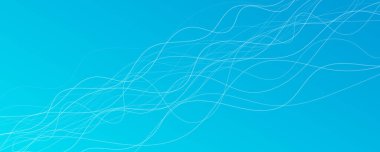 Dalga ışınlarıyla soyut eğimli arkaplan. Hareket bulanık beyaz kıvrımlı soyut mavi eğimli arkaplan. Başlık pankartı. Parlak soyut sunum arkaplanı. Vektör illüstrasyonu