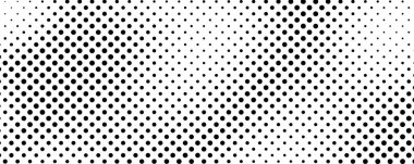 Noktalı arka plan. Çizgi roman tarzında siyah ve beyaz pop sanatları. Tek renkli nokta dokusu. Vektör illüstrasyonu