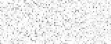 Kareli soyut geometrik arkaplan. Beyaz üzerine gri pikseller ve boş alan. Dijital iş arkaplanı. Vektör illüstrasyonu