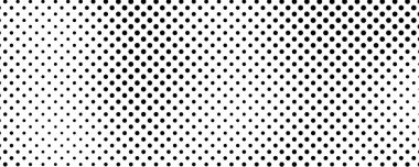 Noktalı arka plan. Çizgi roman tarzında siyah ve beyaz pop sanatları. Tek renkli nokta dokusu. Vektör illüstrasyonu