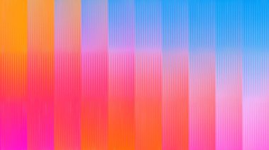 Renkli, buzlu, kaburgalı cam desenli arka plan. Bükülmüş cam yüzeydeki değişken yansımalar. Ilık, parlak bir yüzeye sahip ışıl ışıl bir ışık. Vektör İllüstrasyonu