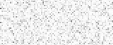 Dairesel soyut geometrik arkaplan. Beyaz üzerine gri pikseller ve boş alan. Dijital iş arkaplanı. Vektör illüstrasyonu