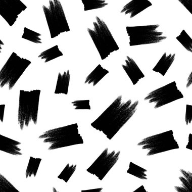 Koyu elle çizilmiş kusursuz desen beyaz arka planda karalama lekesi. Soyut grunge dokusu. Vektör illüstrasyonu