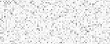 Dairesel soyut geometrik arkaplan. Beyaz üzerine gri pikseller ve boş alan. Dijital iş arkaplanı. Vektör illüstrasyonu