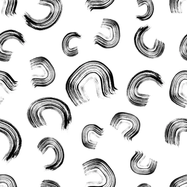Kusursuz desenli, el çizimi, beyaz zemin üzerine çizilmiş karalama çemberleri. Soyut grunge dokusu. Vektör illüstrasyonu
