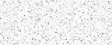 Dairesel soyut geometrik arkaplan. Beyaz üzerine gri pikseller ve boş alan. Dijital iş arkaplanı. Vektör illüstrasyonu