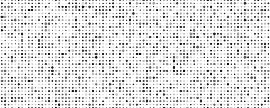 Dairesel soyut geometrik arkaplan. Beyaz üzerine gri pikseller ve boş alan. Dijital iş arkaplanı. Vektör illüstrasyonu