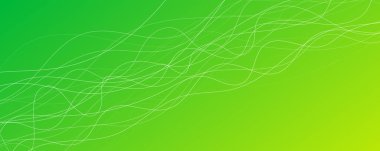 Dalga ışınlarıyla soyut eğimli arkaplan. Hareket bulanık beyaz kıvrımlı soyut yeşil eğimli arkaplan. Başlık pankartı. Parlak soyut sunum arkaplanı. Vektör illüstrasyonu