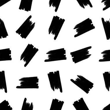 Koyu elle çizilmiş kusursuz desen beyaz arka planda karalama lekesi. Soyut grunge dokusu. Vektör illüstrasyonu