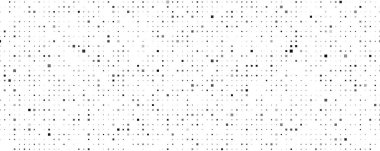 Kareli soyut geometrik arkaplan. Beyaz üzerine gri pikseller ve boş alan. Dijital iş arkaplanı. Vektör illüstrasyonu