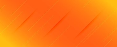 Çizgiler ve gölgelerle soyut turuncu eğimli arka plan. Başlık pankartı. Parlak soyut sunum arkaplanı. Vektör illüstrasyonu