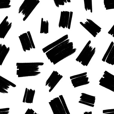 Koyu elle çizilmiş kusursuz desen beyaz arka planda karalama lekesi. Soyut grunge dokusu. Vektör illüstrasyonu