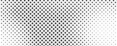Noktalı arka plan. Çizgi roman tarzında siyah ve beyaz pop sanatları. Tek renkli nokta dokusu. Vektör illüstrasyonu
