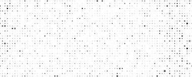 Kareli soyut geometrik arkaplan. Beyaz üzerine gri pikseller ve boş alan. Dijital iş arkaplanı. Vektör illüstrasyonu