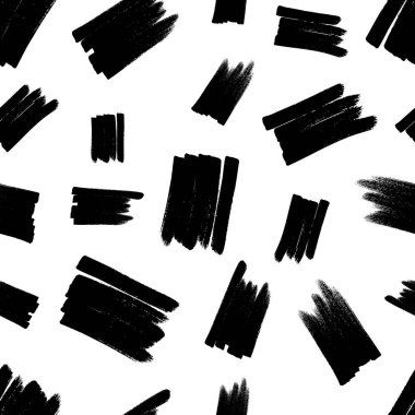 Koyu elle çizilmiş kusursuz desen beyaz arka planda karalama lekesi. Soyut grunge dokusu. Vektör illüstrasyonu