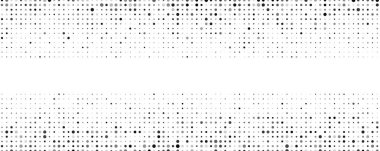 Dairesel soyut geometrik arkaplan. Beyaz üzerine gri pikseller ve boş alan. Dijital iş arkaplanı. Vektör illüstrasyonu