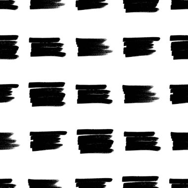 Koyu elle çizilmiş kusursuz desen beyaz arka planda karalama lekesi. Soyut grunge dokusu. Vektör illüstrasyonu