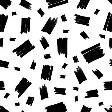 Koyu elle çizilmiş kusursuz desen beyaz arka planda karalama lekesi. Soyut grunge dokusu. Vektör illüstrasyonu