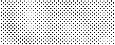 Noktalı arka plan. Çizgi roman tarzında siyah ve beyaz pop sanatları. Tek renkli nokta dokusu. Vektör illüstrasyonu