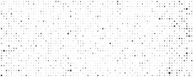 Kareli soyut geometrik arkaplan. Beyaz üzerine gri pikseller ve boş alan. Dijital iş arkaplanı. Vektör illüstrasyonu