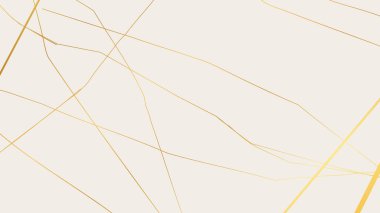 Beyaz arka planda altın sarısı Kintsugi çatlak deseni. Kırık mermere benzeyen altın çatlakların dokusu. Düğün kartları, posterler ve lüks tasarım şablonları için ideal. Vektör illüstrasyonu